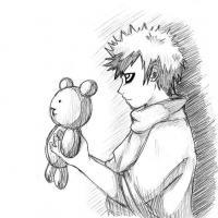 Little Gaara-kun and his teddy
